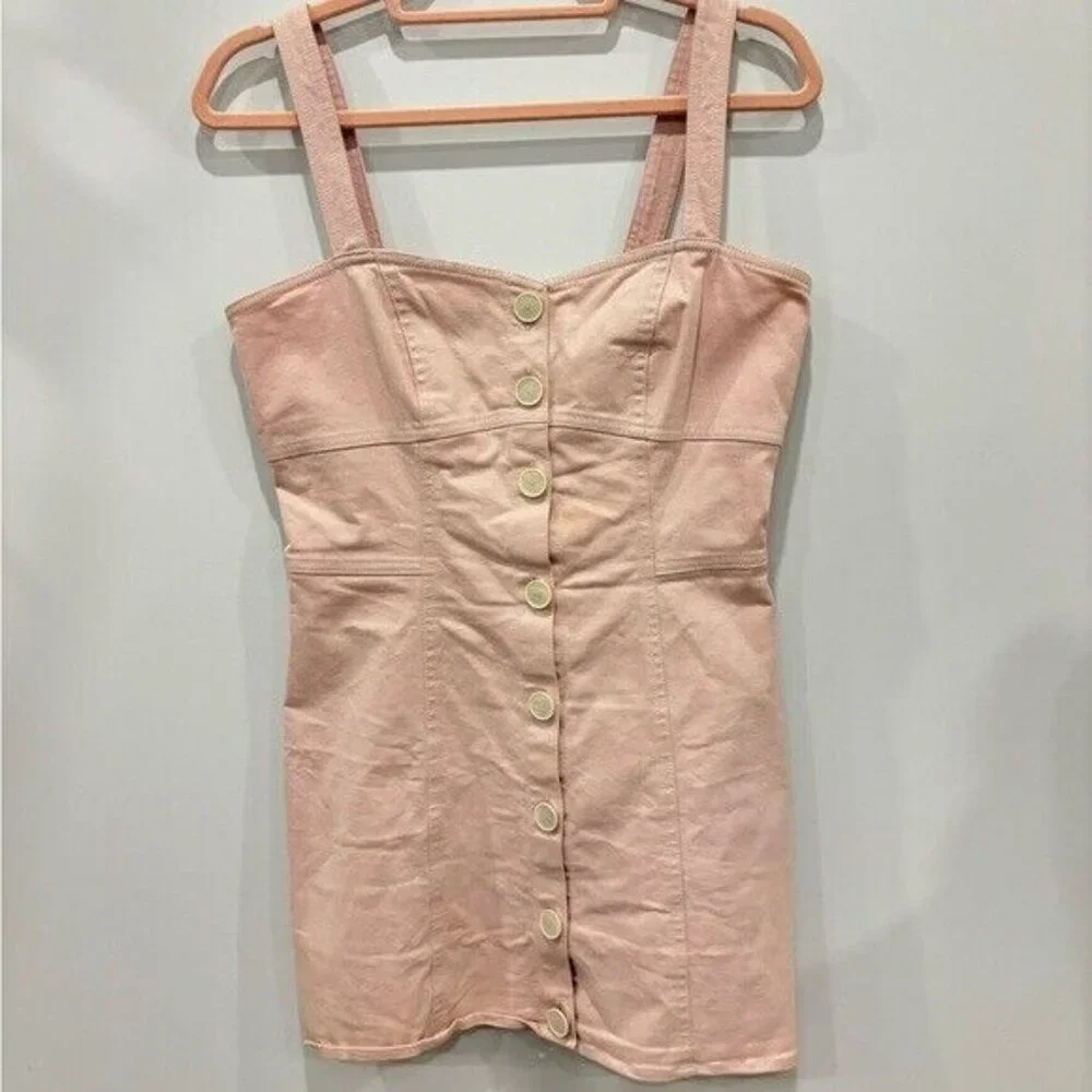 *Intermix Square Neckline Mini Denim Dress - Size Small - Picture 3 of 8